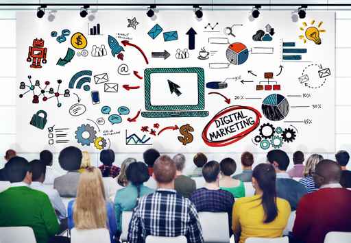 Diverse People in a Seminar About Digital Marketing