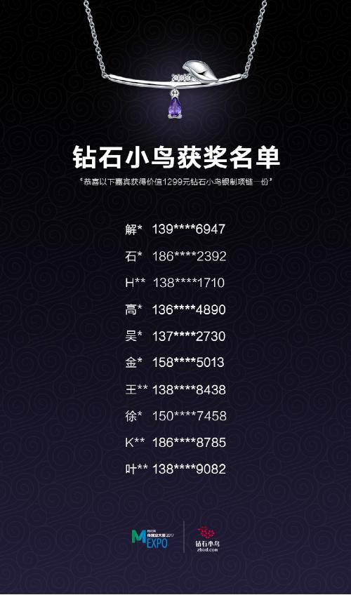 【“梅”好“7”夕】中獎(jiǎng)名單公布！快來(lái)抱走鉆石小鳥項(xiàng)鏈！